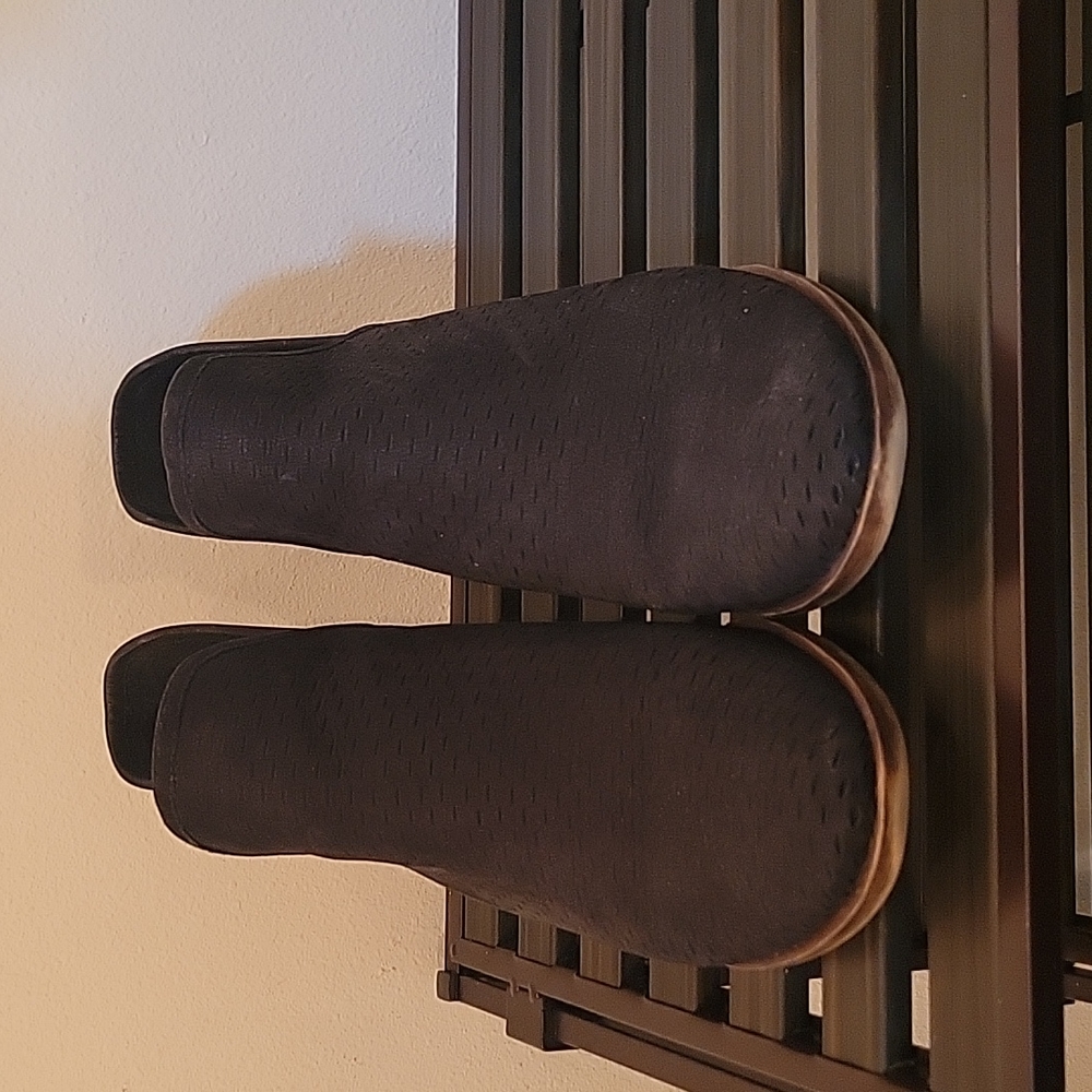 Black 1.5 inch suede booties. Great condition.